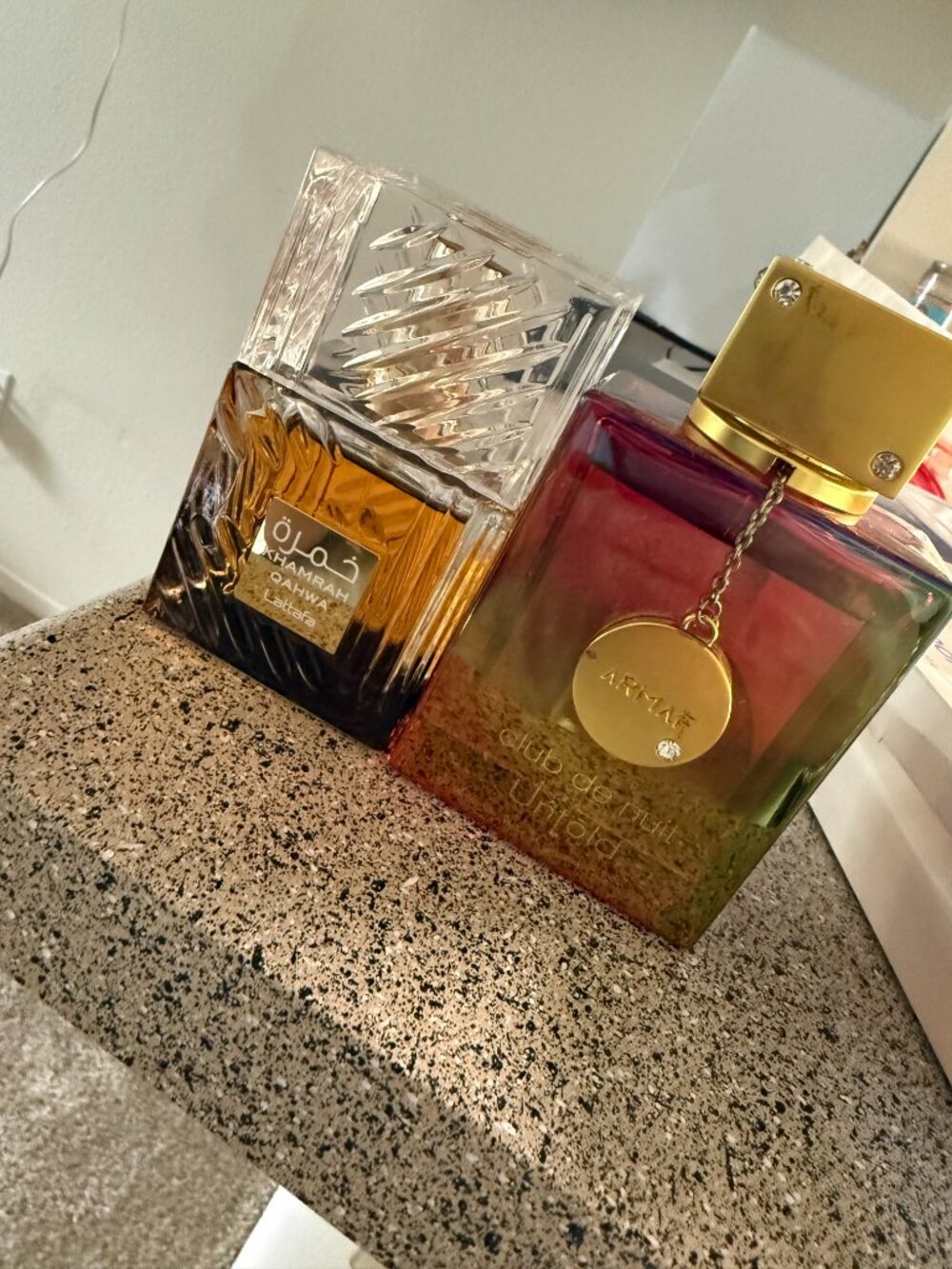 Lattafa Khamrah Qahwa & Armaf Club de Nuit Untold perfums